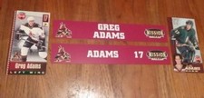 PHOENIX COYOTES Greg Adams locker room nameplates w/old logo from 1998-2000