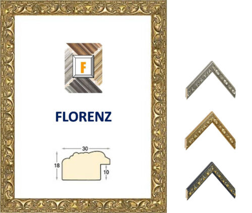 Bilderrahmenleiste FLORENZ - Meterware/Zuschnitte auf Gehrung/Rahmen - Bild 1 von 8