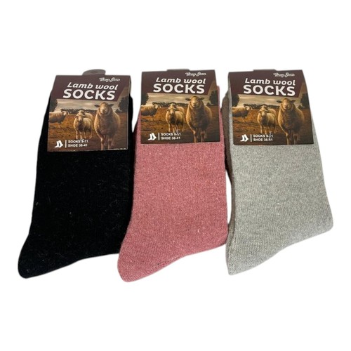 Warm Winter Socks Soft Thermal Sock Lamb Wool Merino Heated Sox for Women s7-10 - Picture 2 of 8