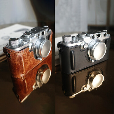 Cam-in Genuine Leather Half Case Camera Bag Cover For Leica IIIF 3F IIIC 3C XVFg