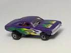 Vintage Matchbox Orange Peel Dodge Charger Purple F/C Funny Car Flames Diecast