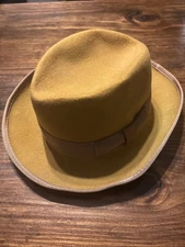 Capas 100% Wool Fedora Hat Godfather Brown/tan Large