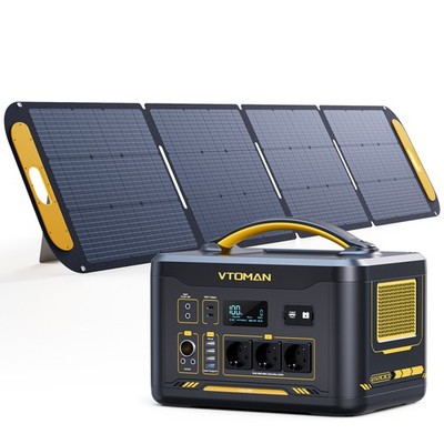 VTOMAN JUMP 2200 Powerstation 2200W Solargenerator 1548Wh Batterie+200W Panel DE