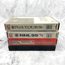 Lot Of 4 Sega Sports Genesis Games CIB Football NHL NFL PGA 90s Tested Works