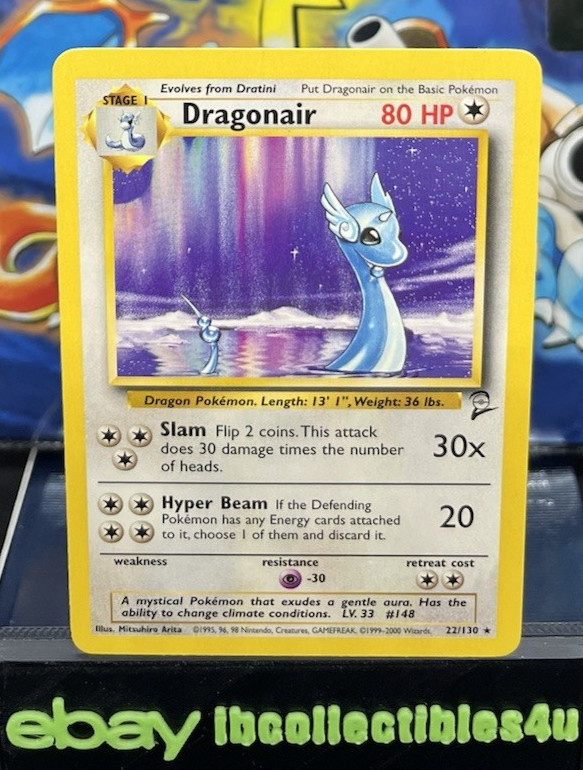 Dragonair - 22/130 - Pokemon Card Base Set 2 - 2000 WOYC Regular NM FREE SHIP
