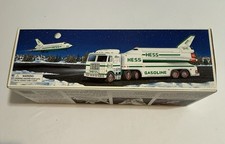 Vintage 1999 Hess Toy Truck and Space Shuttle With Satellite- New In Box