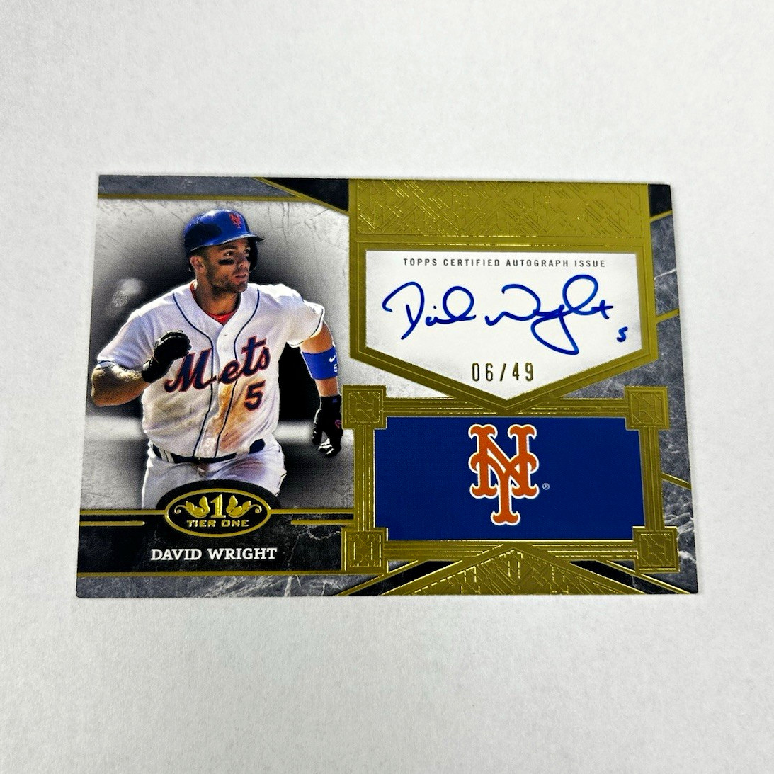 Topps 2025 Tier One David Wright New York Mets Top Shelf Sigs #TSS-DW /49 Auto