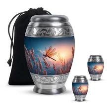 Keepsake Urns 10Inch + 3Inch Set Of 2 for Human Adult Ashes Cremation