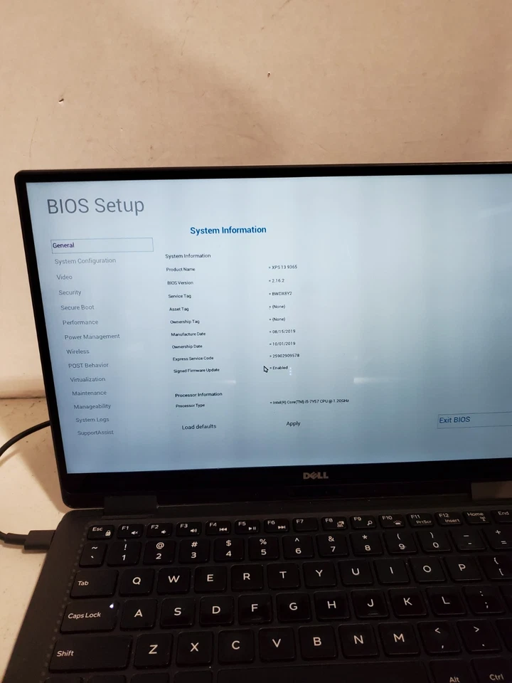 Portátil Dell XPS 13 9360 13,3" i5-7Y57 1,2 GHz 8 GB ¡Sin SSD/OS! #69 Foto 2 de 4