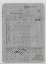 2005 Topps Total Printing Plate Black Back 1/1 Ryan Ludwick #567 1h1