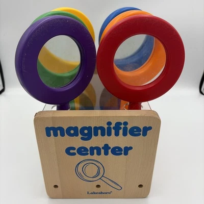 Lakeshore Magnifier Center Kids Jumbo Magnifying Glass with Stand 6 Pieces 3+ - Image 1 of 4