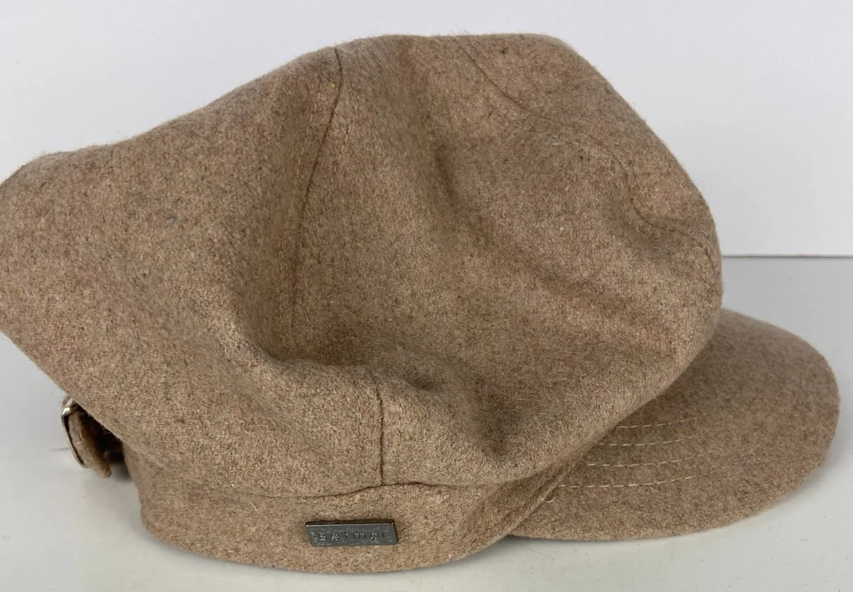 Betmar New York tan rhinestone wool cap Betmar New York Red Wool Hat Cap With Rhinestone Accent Size  main image 2