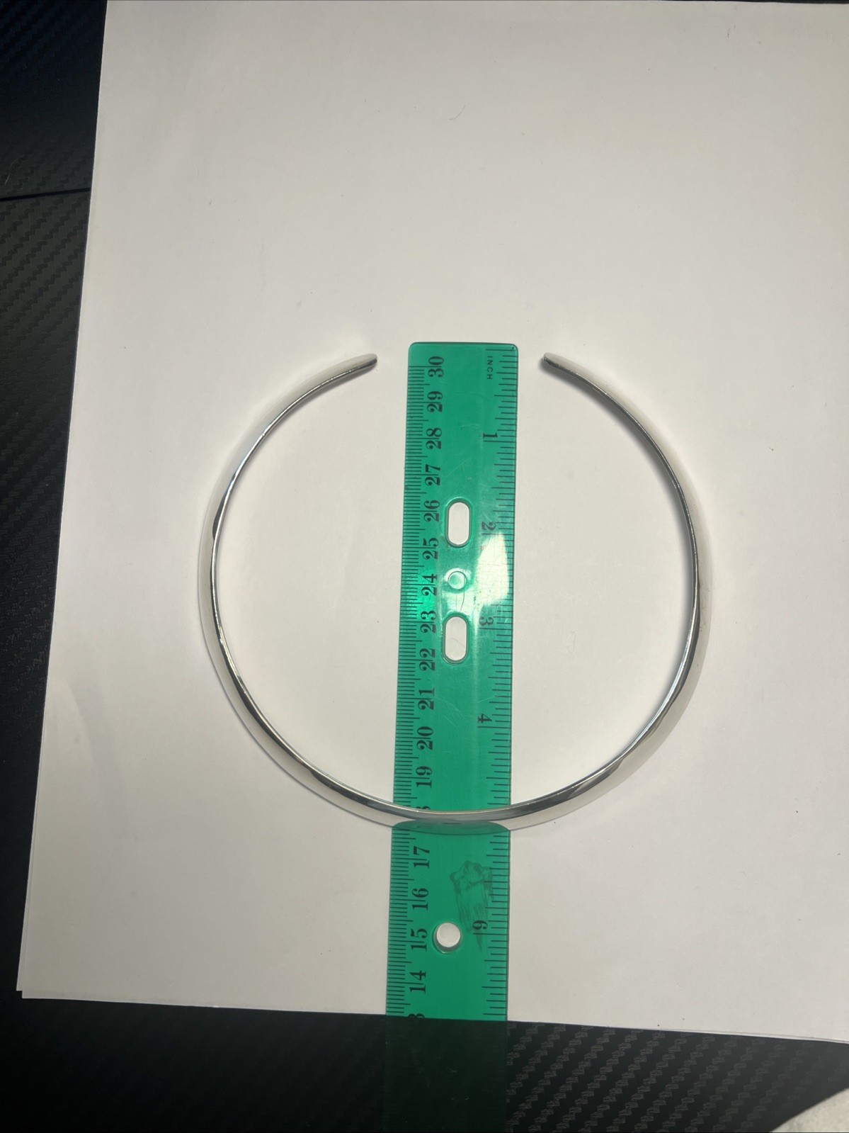 Solid Sterling Silver Torque Choker Necklace 925 … - image 10