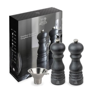 PEUGEOT Mühlenset EMOTION PARIS 18cm Pfeffermühle Salzmühle Edelstahltrichter