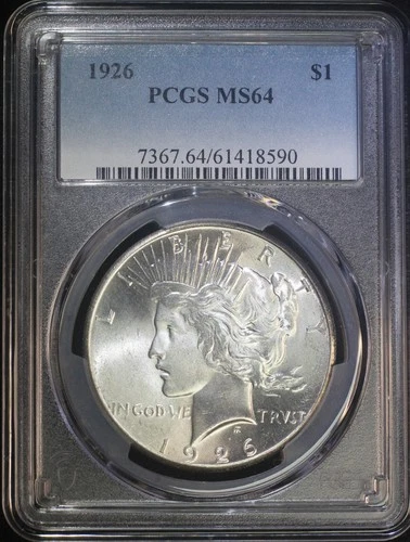 1926 P Peace Silver Dollar PCGS MS64 Better Date Low Mintage Coin