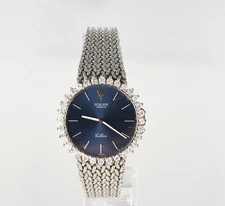 Vintage ROLEX Cellini watch in 18K White Gold & Silver w/Diamonds Ref. 4109 10