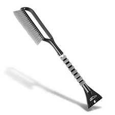 27" Snow Brush and Ice Scraper for Car Windshield with a Foam for Cars, gray