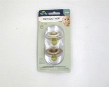 itzy ritzy soother pacifier 2 pk, 0-6 months, natural rubber nipples