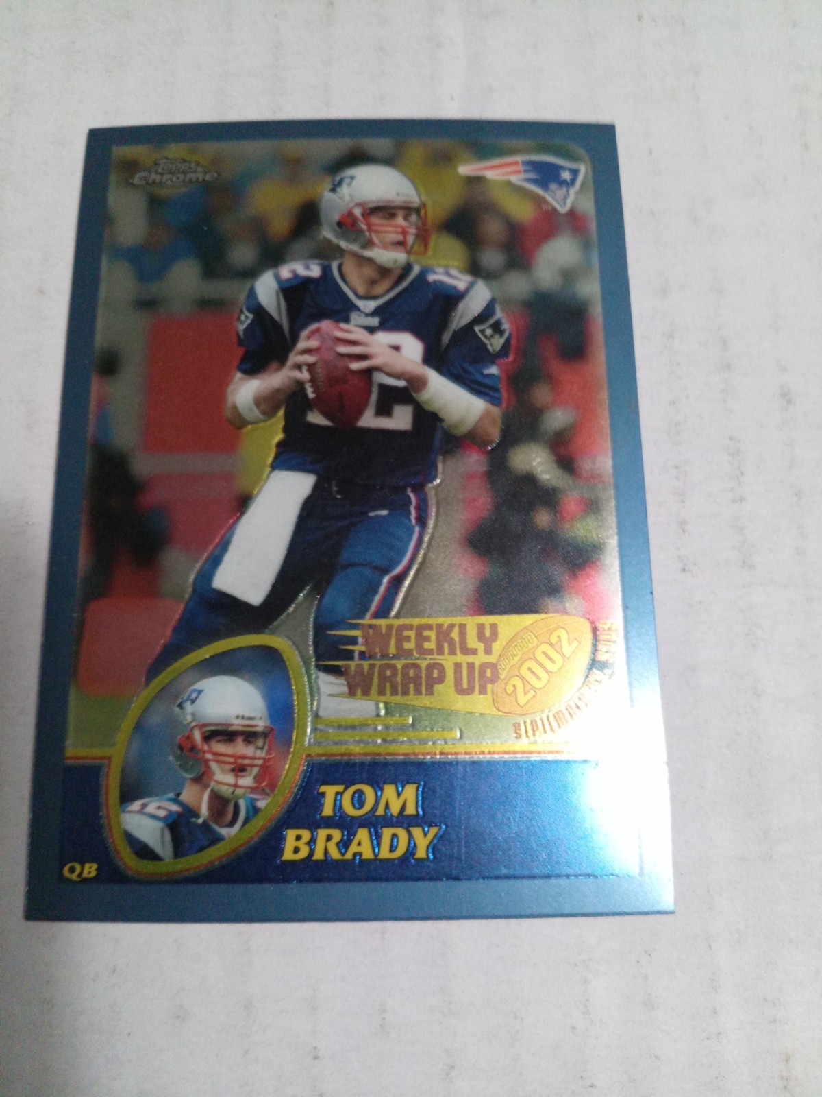 Topps 2003 Chrome Tom Brady New England Patriots Weekly Wrap Up #148 NFL