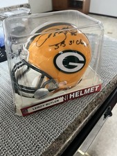 Green Bay Packers Riddell Mini Helmet Autographed By Leroy Butler