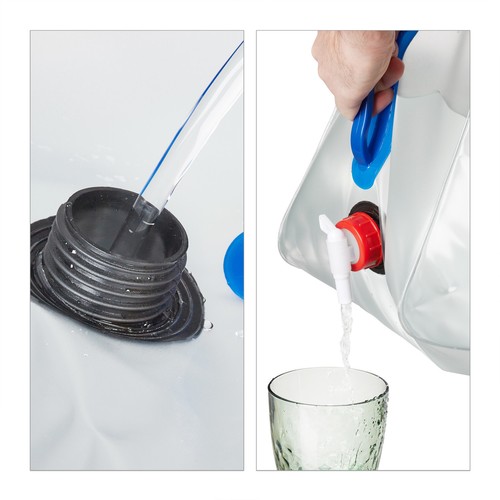 Wasserkanister faltbar, Kunststoffkanister 3er Set, Wassertank 20 l, Kanister - Bild 7 von 9