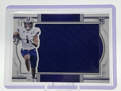 2024 National Treasures Collegiate - Silhouettes Rome Odunze #RS-ROE Blue /75 RC