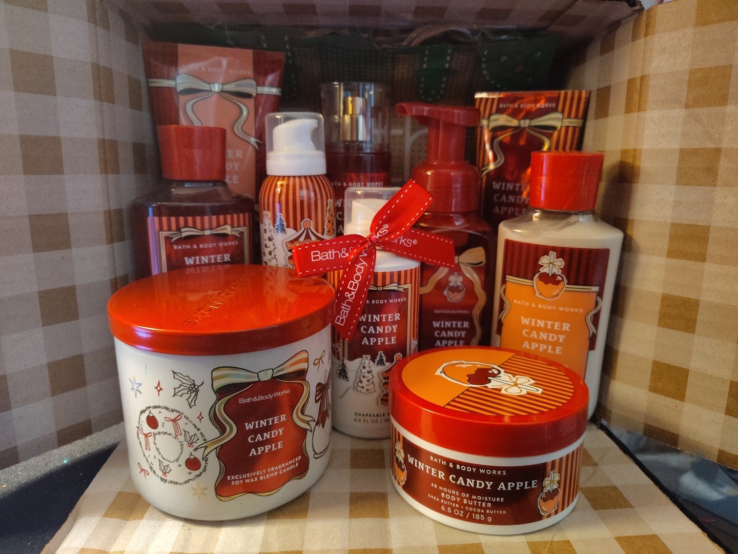 Bath & Body Works Winter Candy Apple Gift Set 10 PCs Retail 179.50