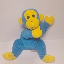 Ty Pillow Pals SWINGER the Blue Yellow Monkey 14" MWMTs Plush Stuffed Animal Toy