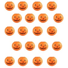 Jangostor 20 PCS Halloween Pumpkin Jack O Lantern Paper Lanterns for Parties,