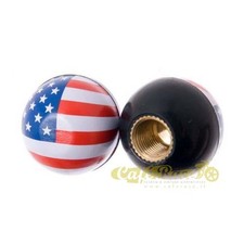 Tappes Coprivalvola Drapeau US Universels (2 Pièces) Cafe Racer Vintage Custom