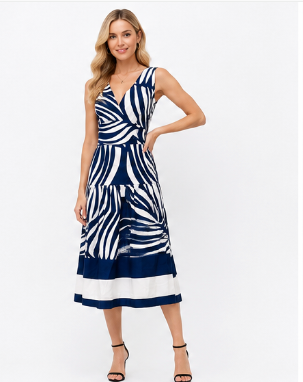formal white house black market dresses Women's Sleeveless V-Neck Sateen Midi Dress in Blue Size 4 navy blue minimalist satin evening dress