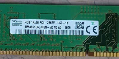 SK hynix 4GB DDR4 DIMM PC4-2666V 288-Pin RAM Module HMA851U6CJR6N-VK Desktop