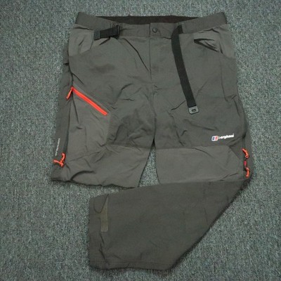 Berghaus Pants Men 40x32 Gray Vapour Light Belted Zip Pockets Hiking