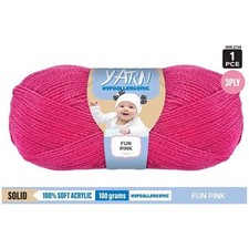 1pce Acrylic BabyYarn FUNPINK 3ply 100G