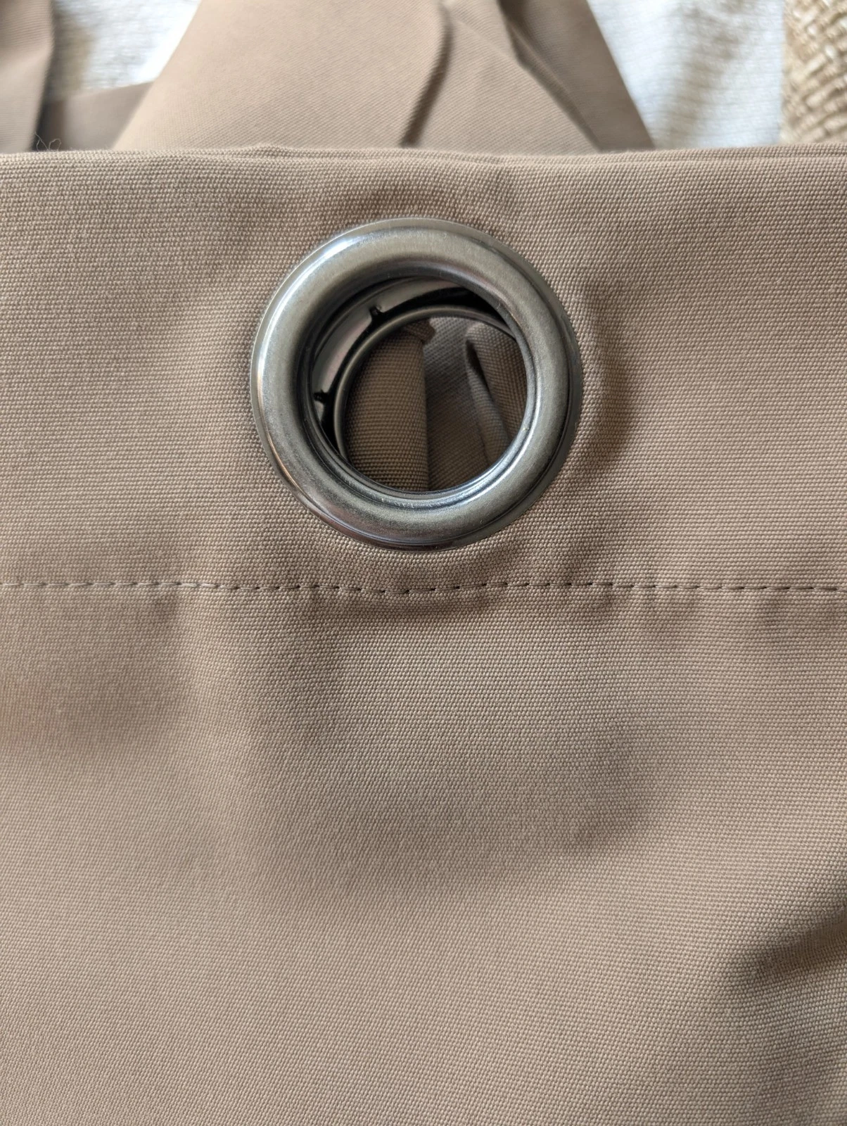 Pottery Barn Sunbrella Solid Outdoor Grommet Curtain 50x108 Mocha Brown NIP