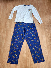 Disney Store Unisex Embroid Tigger Thermal Pajama Set 2 pieces Sz Large New 1