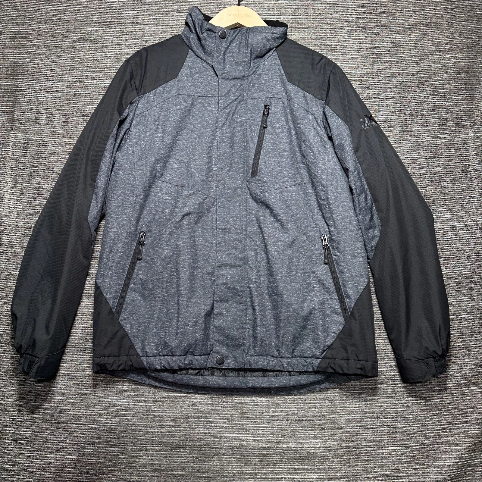 Zeroxposur Jacket Men's M Blue Black Full Zip Insulated Quilt Cold Snow N82060s