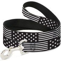 "Dog Leash Americana Stars & Stripes2 Black/White Narrow 0.5\" (Us Import)"