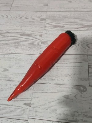 Glass Orange Carrot Fruit Vegetable  w/ Applied Green Stem,