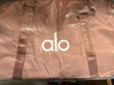 Alo Pink Polyester Gym Bag with Shoulder Straps