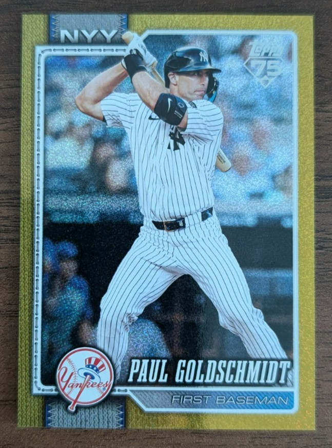 PAUL GOLDSCHMIDT 2026 Topps Series 2 Gold Sandglitter Foil 597 #/50 YANKEES