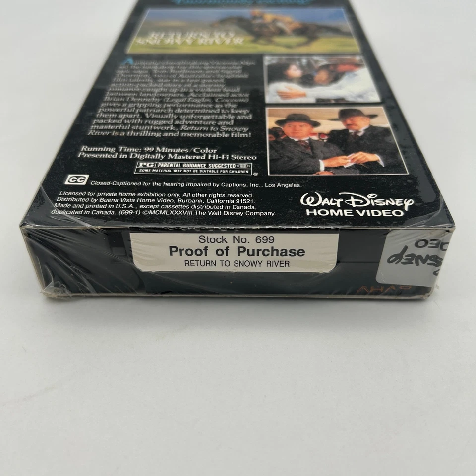 Return To Snowy River VHS SEALED BVHV Stamp Walt Disney Brian Dennehy VTG - Image 3 of 4