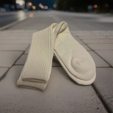VTG Crew Socks 9-11 16 White Acrylic 80s 90s Men's NOS Thick USA Made