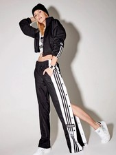 ADIDAS Originals Women's ADIBREAK Trefoil Black IU2519 Track Pants size M
