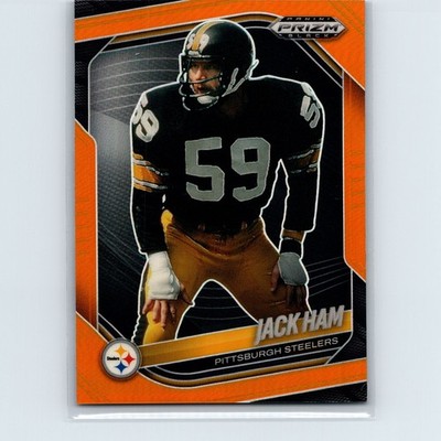 2025 Panini Prizm Black Jack Ham #120 Prizms Orange #/49 Pittsburgh Steelers