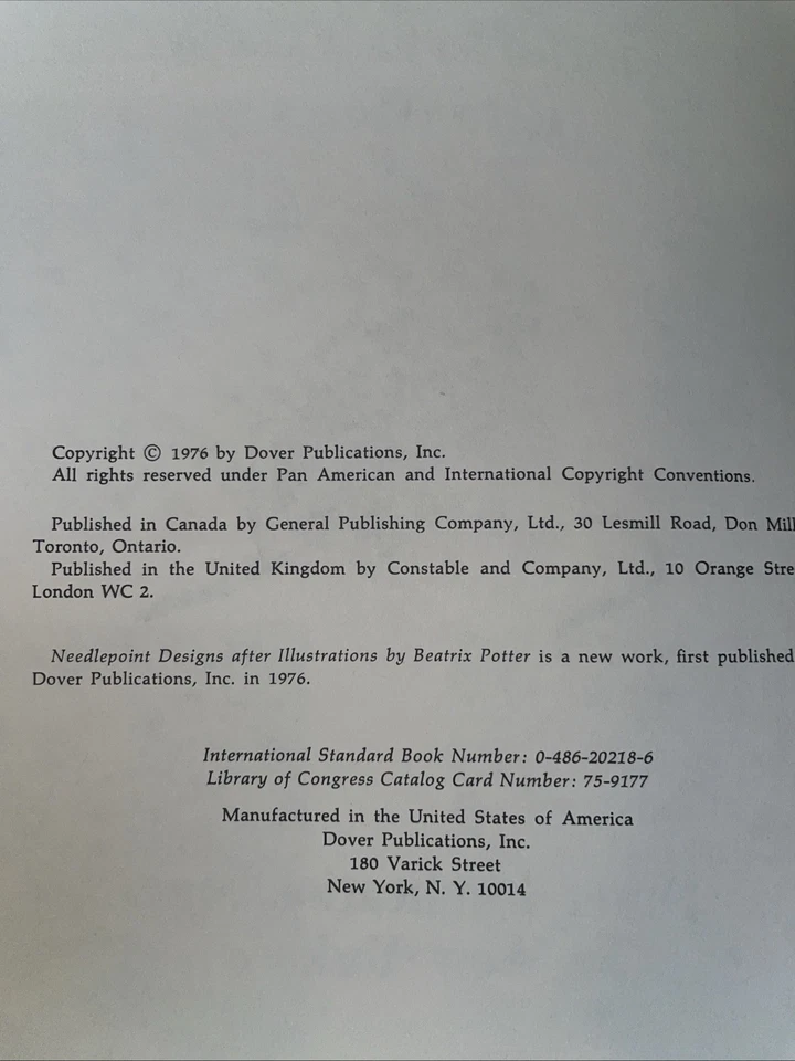 Needlepoint Designs After Illustrations by Beatrix Potter Charted for Easy Use - Image 3 of 4