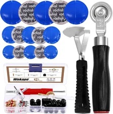 70Pcs Tire Patch Kit Heavy Duty, Tire Roller, Liner Scraper, Rubber Repair Patch
