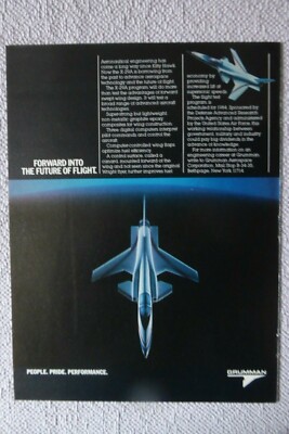 4/1983 PUB GRUMMAN AEROSPACE X-29A USAF NASA FORWARD SWEPT WINGS ORIGINAL ANZEIGE