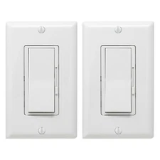[2-Pack] McFadden Dimmer Light Switch- Single Pole or 3-Way for LED /Incand/CFL
