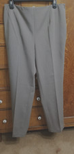 TALBOTS Dress Pants Size 12 Taupe Slacks Career Trousers 31" Inseam Side Zipper